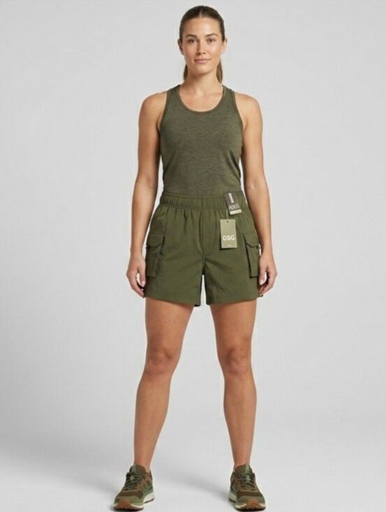 DSG Pants - Dick's Sporting Goods (DSG) Women's Cargo Woven Shorts Olive High Rise Size Larg